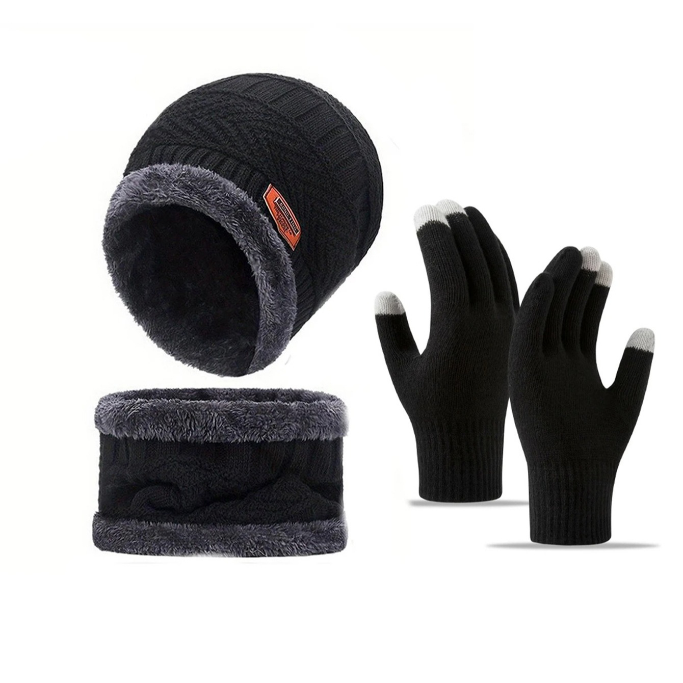 Men'S Fashion Website - Winddichte Herrenmütze, Outdoor-Winterschal, Handschuhe, dreiteiliger Ausschnitt,