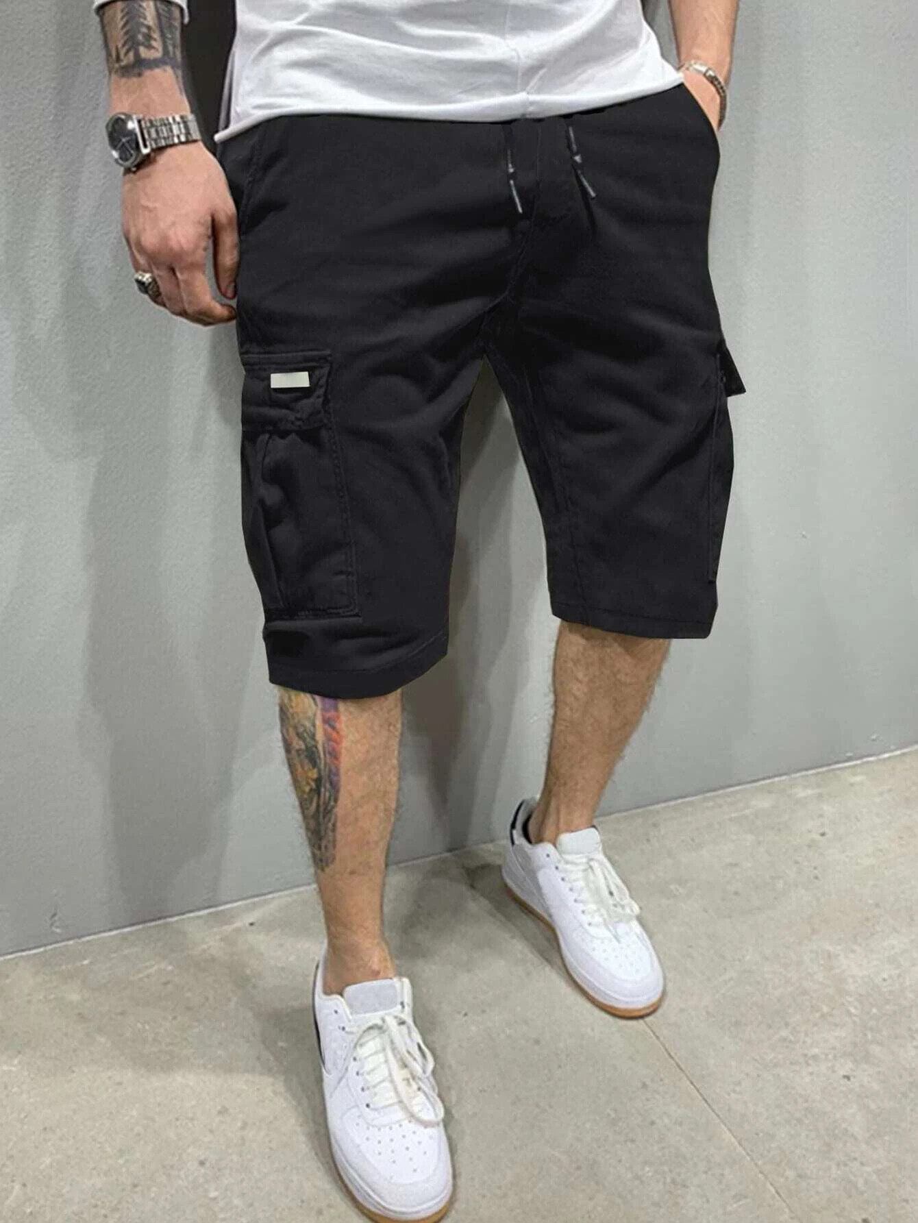Mens Fashion Workwear - Sommerliche, kurze Herrenhose, modische Arbeitskleidungsshorts, Outdoor-Freizeit-Arbeitshose,