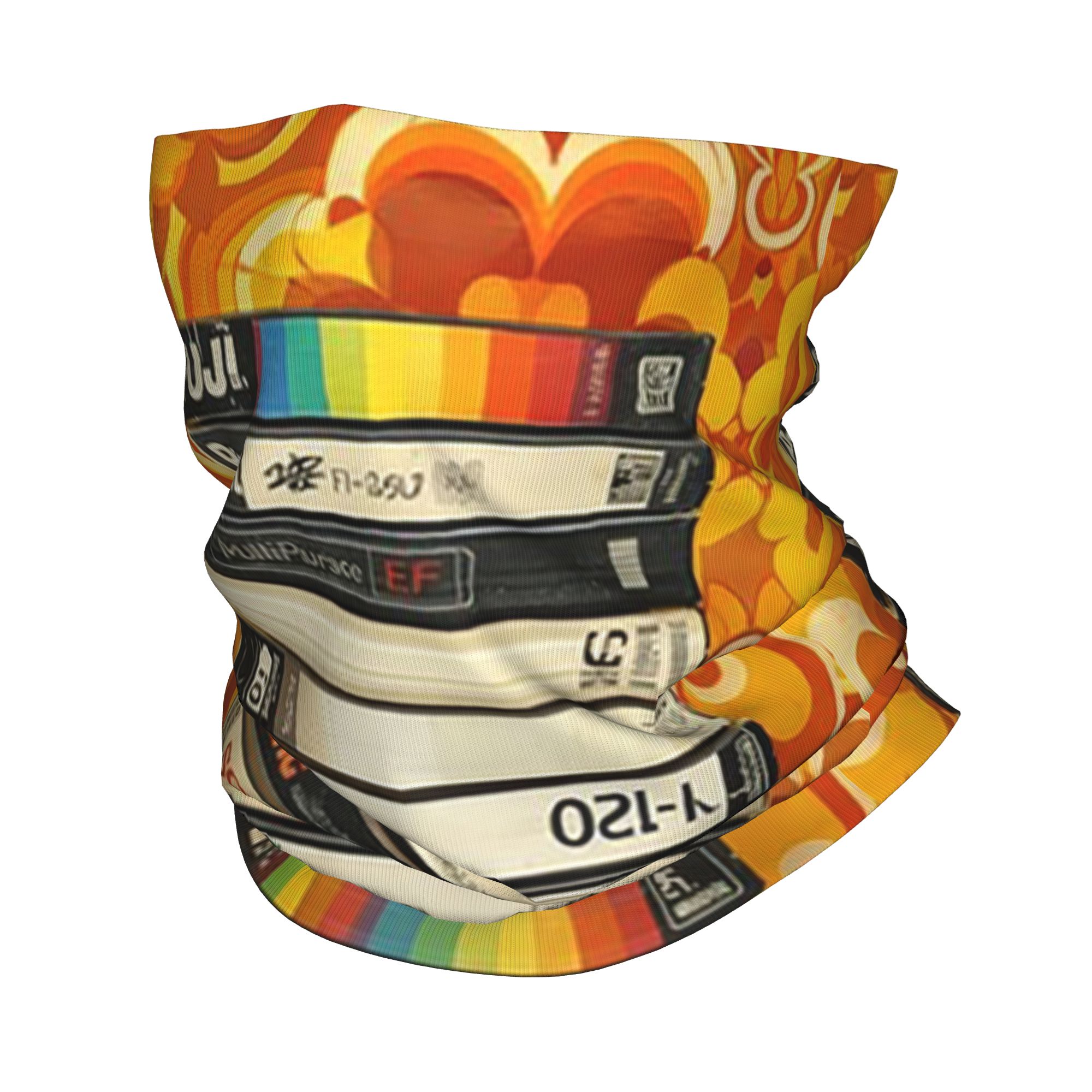 Men'S Fashion 70S - Gestapelte VHS-Bänder, 70er-Jahre, florales Kunst-Bandana, Halstuch,