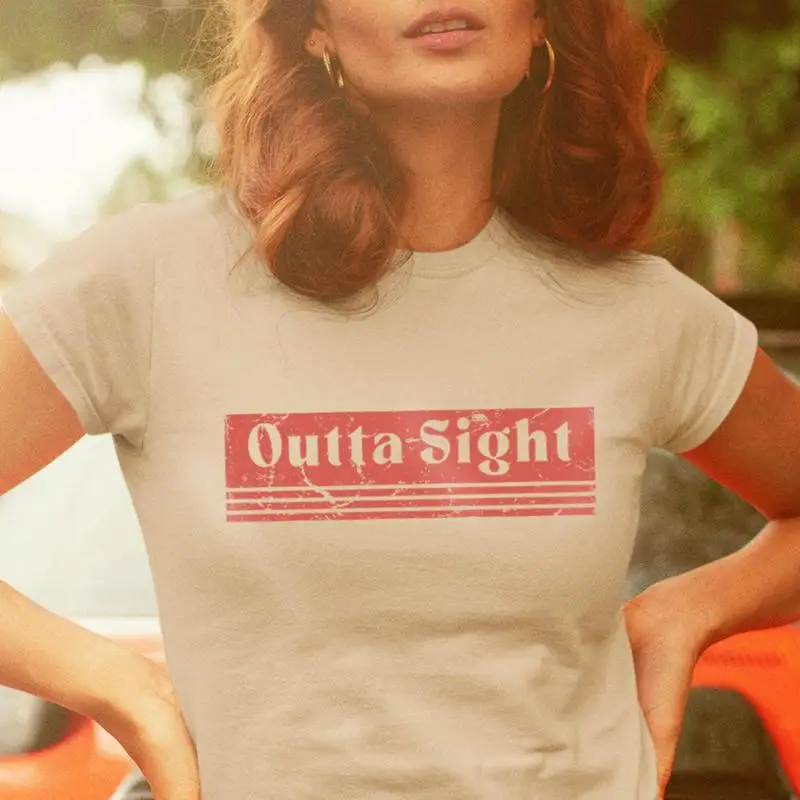 Men'S Fashion 70S - Outta Sight T-Shirt 70er Retro Vintage