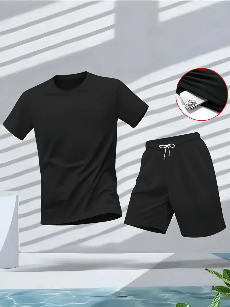 Mens Fashion Workwear - Herrenanzug, 2-teiliges Set, modisches, bequemes Freizeit-Set