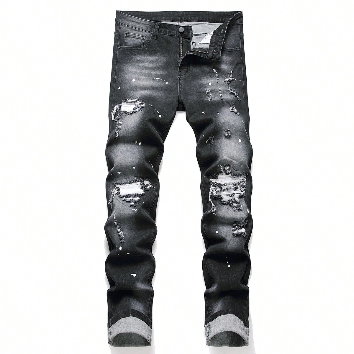 Skinny Jeans Ripped - Hochelastische Herren Skinny Ripped Jeans mit