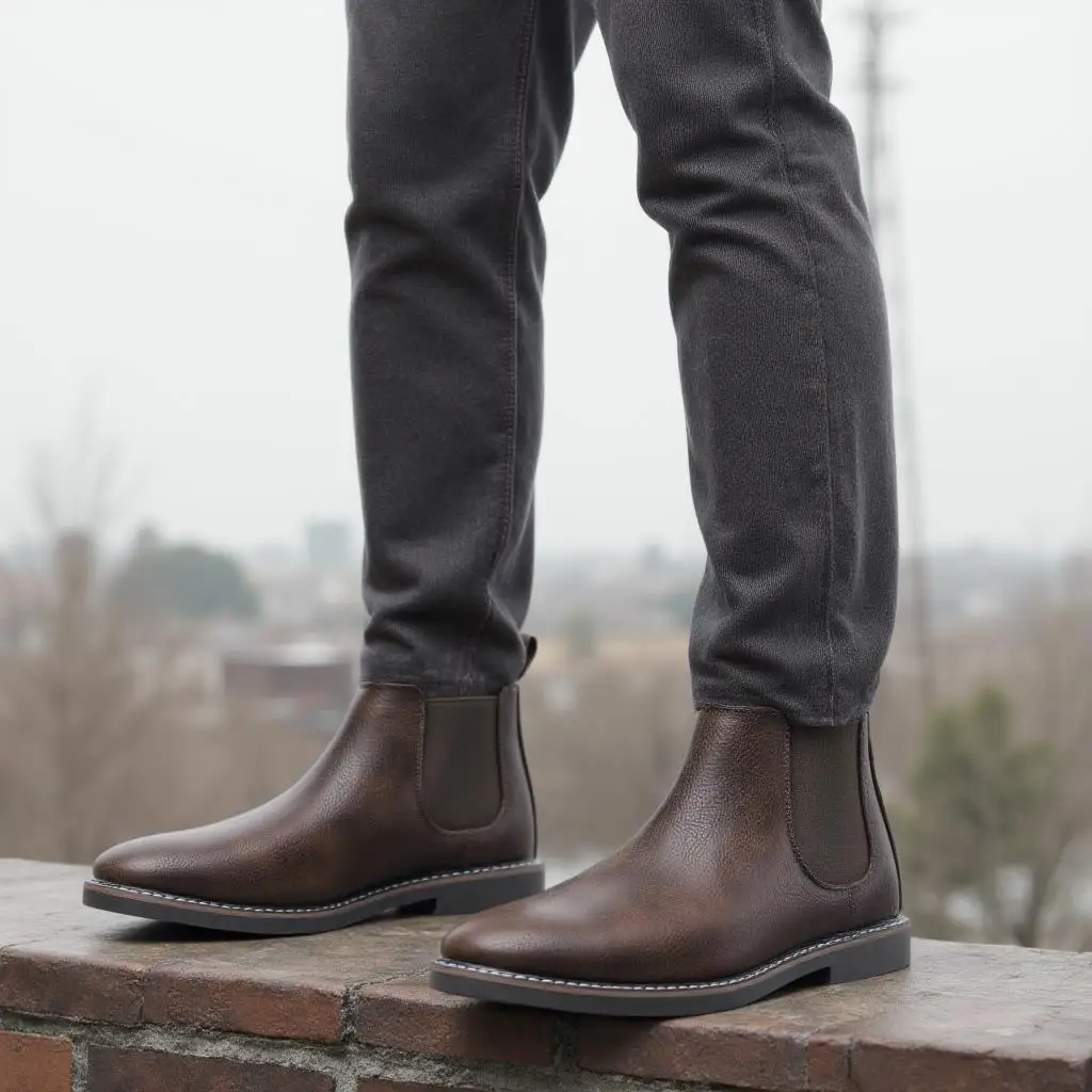 Mens Fashion Autumn 2025 - Herrenstiefel 2025, britische Herrenschuhe, modische Retro-grenzüberschreitende