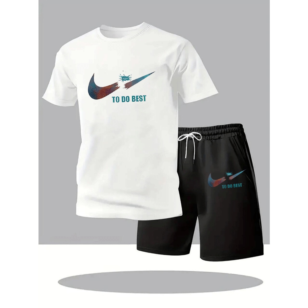 Mens Fashion Style - Neue Sommer-Sportbekleidung Herren-Anzug Mode Zweiteiliges Sport-Fitness-Lauf-Set