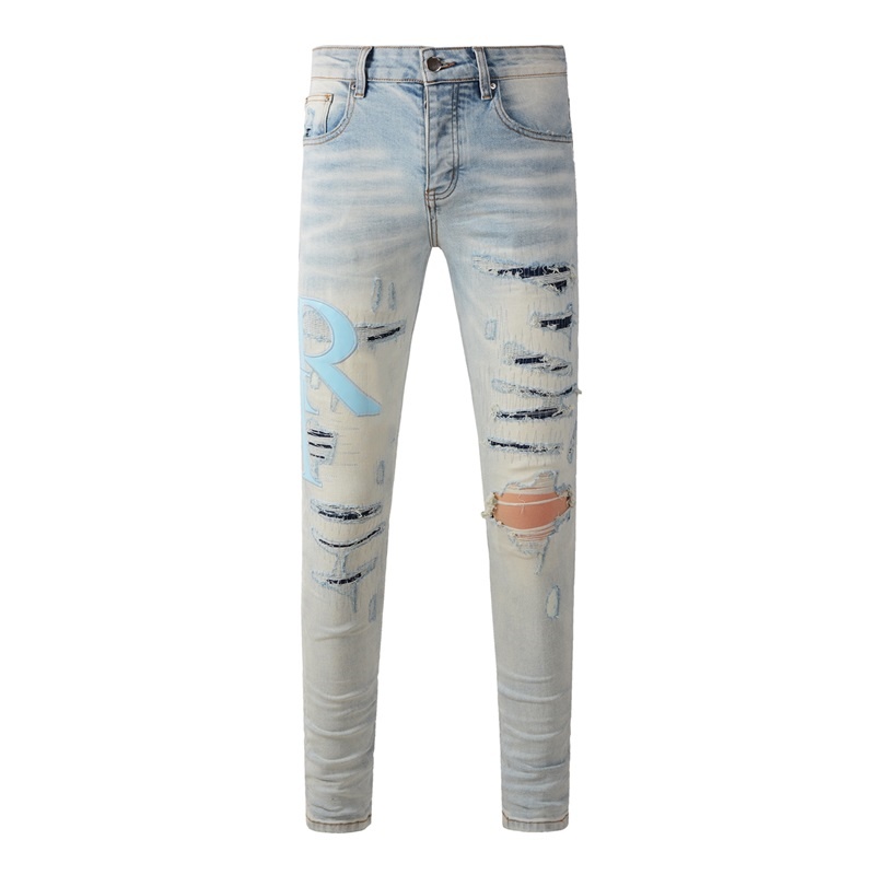 Skinny Jeans Ripped - Modische Amerikanische Marken Herren-Jeans Luxus Streetwear