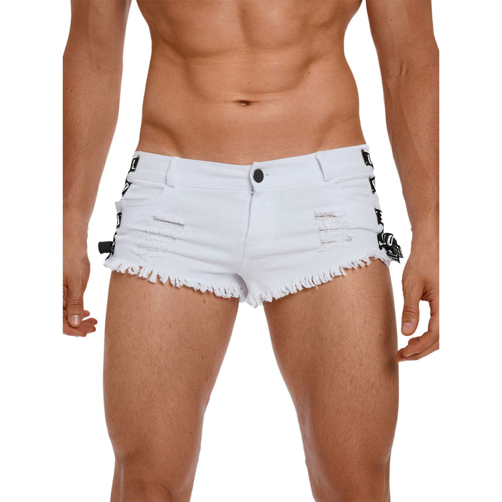 Herren-Jeansshorts mit Schrift – Skinny Jeans Ripped Bewertung und Preis