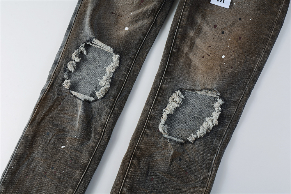 Herren Mode Amerikanische Jean – Skinny Jeans Ripped Bewertung und Preis