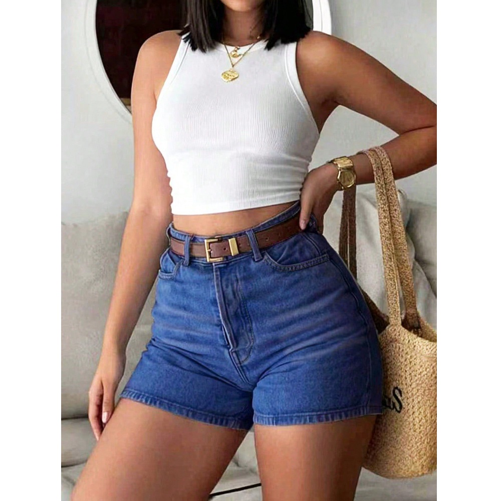 Damen Sommer-Jeansshorts mit H – Skinny Jeans Ripped Bewertung und Preis