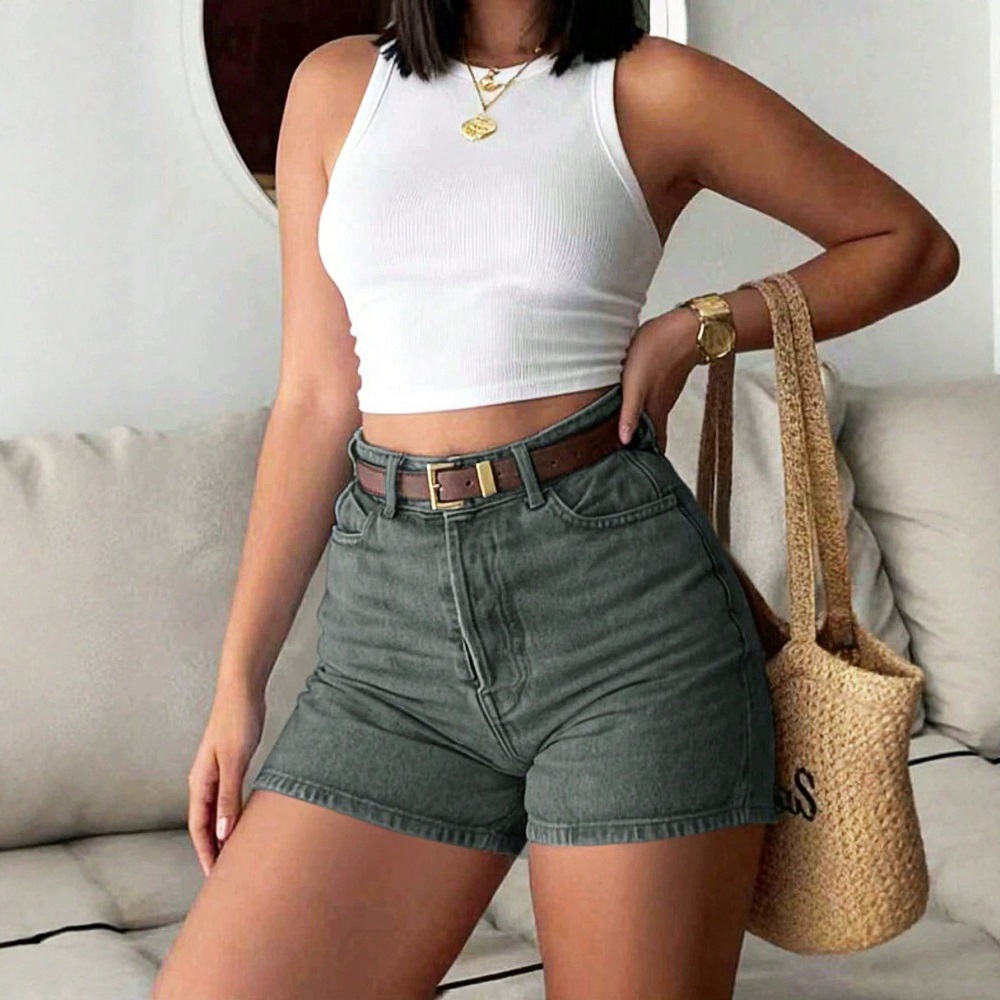 Damen Sommer-Jeansshorts mit H – Skinny Jeans Ripped Bewertung und Preis