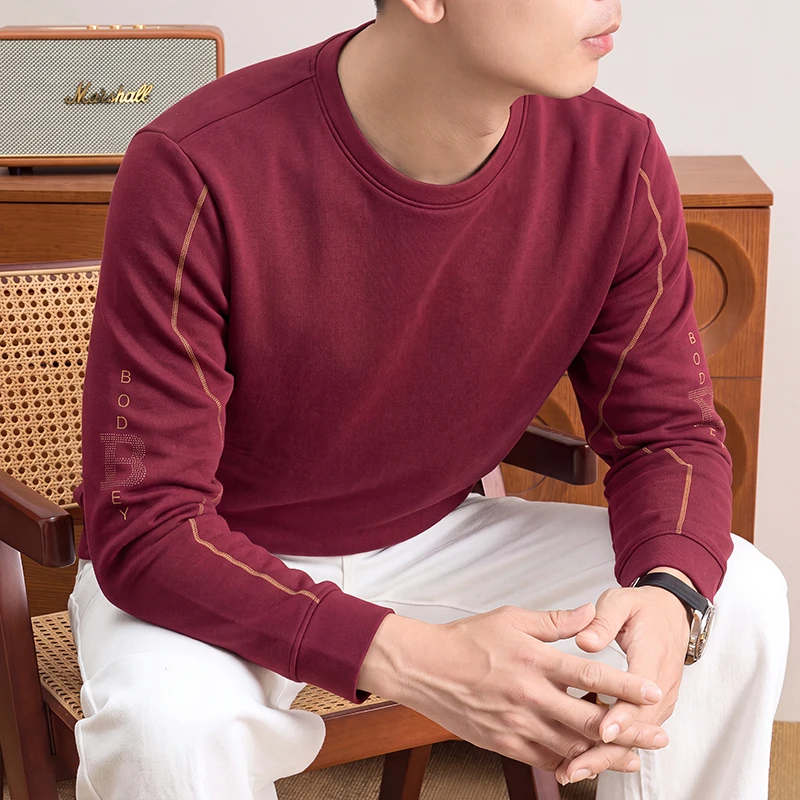 Herren-Sweatshirt mit Rundhals – Mens Fashion Casual Bewertung und Preis