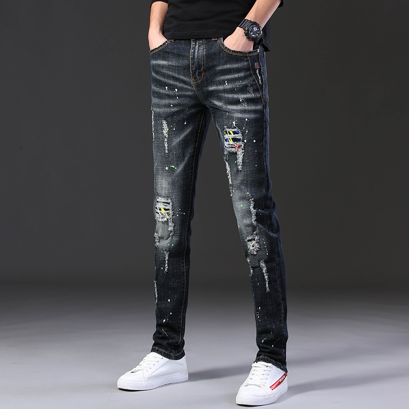 Trendige Slim-Fit-Jeans für He – Skinny Jeans Ripped Bewertung und Preis