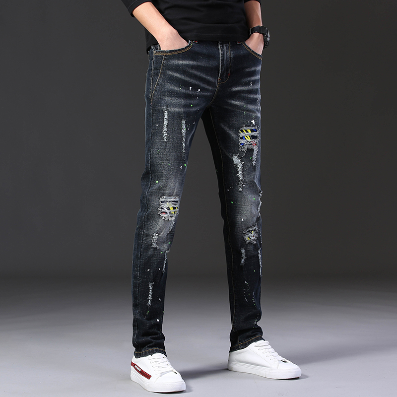 Trendige Slim-Fit-Jeans für He – Skinny Jeans Ripped Bewertung und Preis